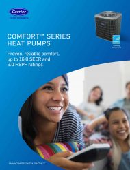 Carrier Comfort Series Heat Pump Brochure